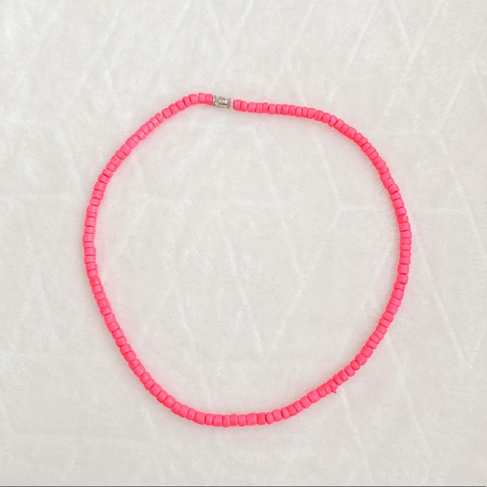 Pink Puka Shell Necklace